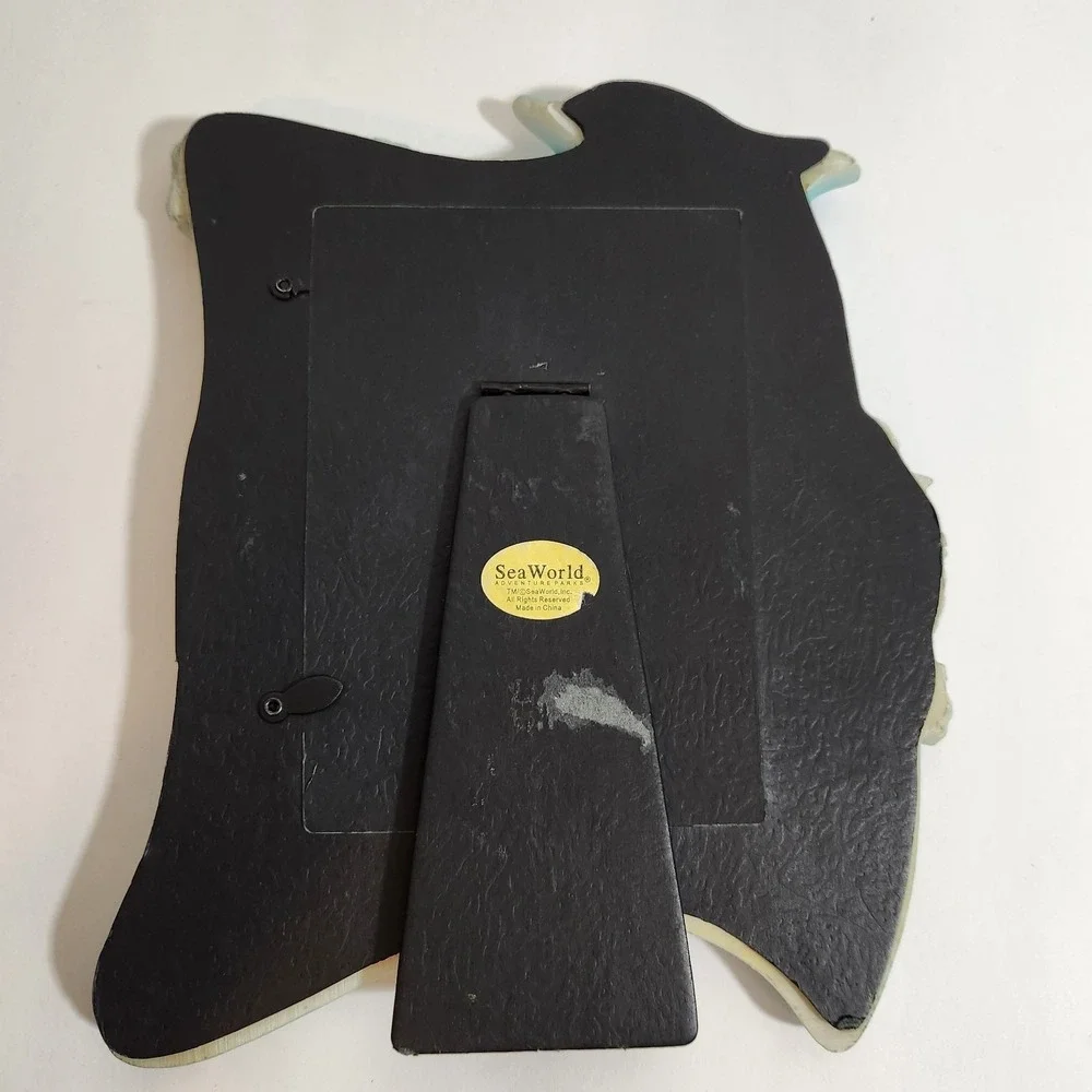 Vintage SeaWorld Adventure Parks Dolphin Photo Frame 5x7 Resin Ocean Collectible